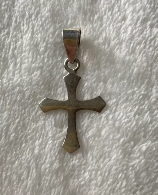 .925 Sterling Silver Polished Cross Pendant