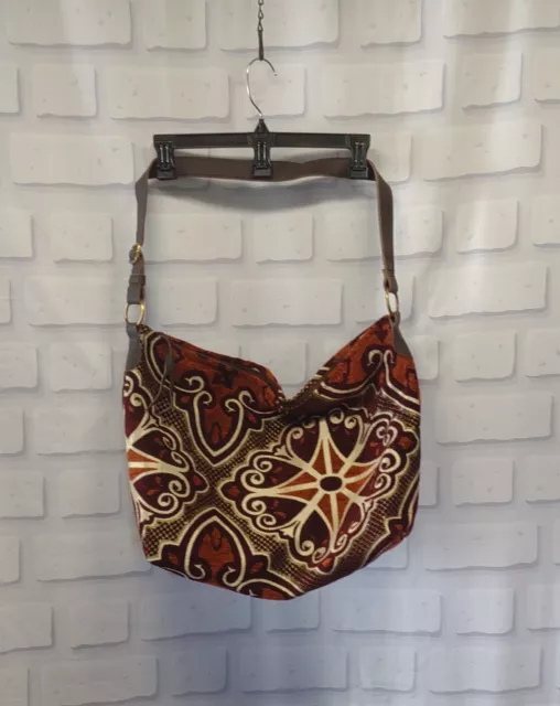 Mushmina Oversize Tote Burgundy Copper and Ecru Purse Shoulder Bag