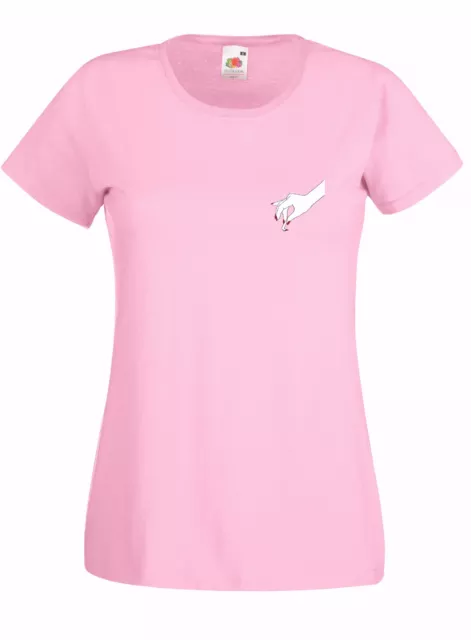 T-shirt Maglietta donna J2085 Hands Design Pink Power Art Drawing Pinterest