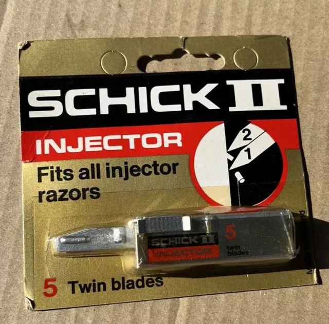 Vintage Schick 2 Injector  Razor  5 In Cartridge  Nos