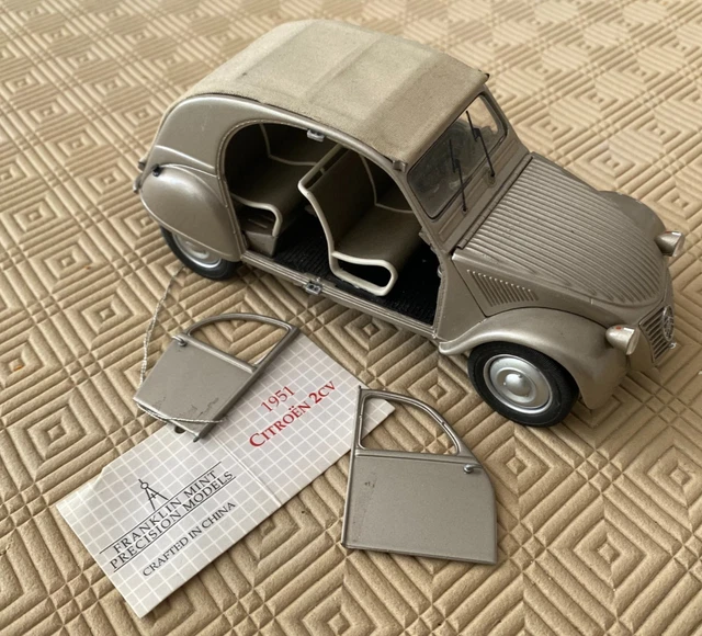 Franklin Mint – Citroën 2 CV 1951 1/24 Argent – Modèle De