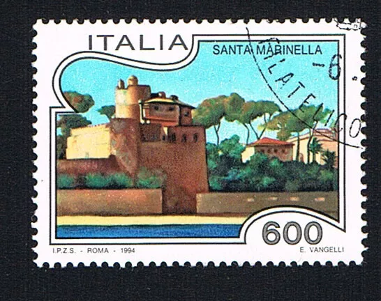 ITALIA 1 FRANCOBOLLO TURISTICA SANTA MARINELLA 1994 timbrato (BI8483)