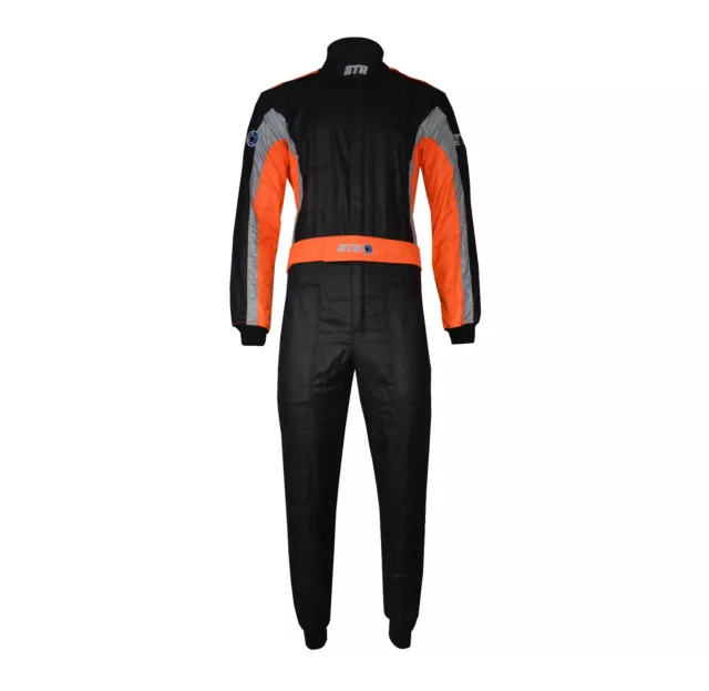 Str Club Course Suit Triple Couche Approuvé Fia 8856-2000 Noir/Gris/Orange