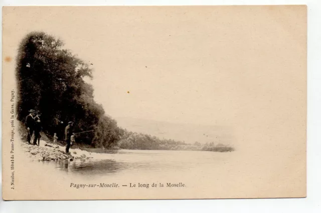 PAGNY SUR MOSELLE - Meurthe et Moselle - CPA 54 - le long de la Moselle