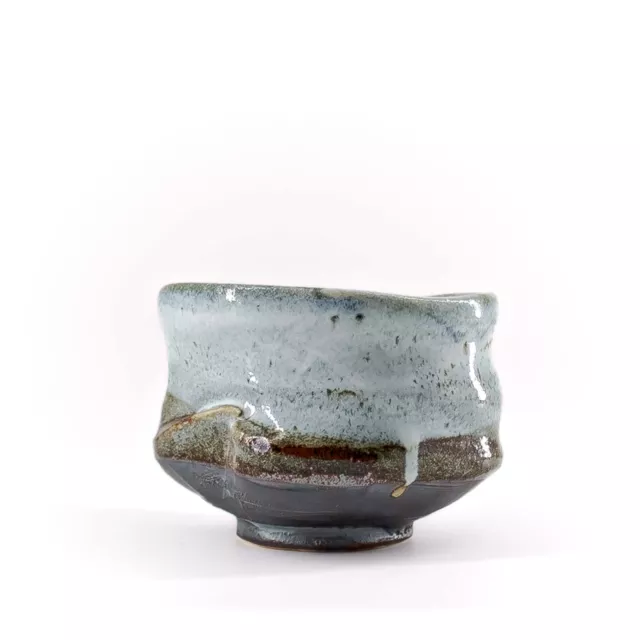 AOSHINO-UNOFU Chawan Matcha-Schale 470 ml Ø 12,0 cm Tee-Schale Keramik Weiß Brau