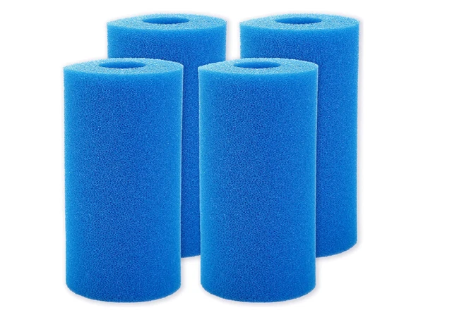Type A Pool Filter Sponge Cartridge, 4 Pack Swimming Pool Filter Foam Reusable
