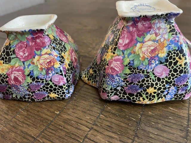 Royal Winton Grimwades Hazel Chintz Creamer & Open Sugar Bowl England 2
