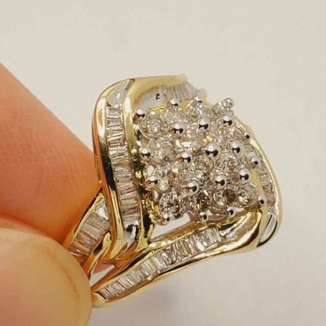 Bague De Mariage Homme Simulé Diamant Rond 0,75 Ct Plaqué Or Blanc - Taille 7, Neuf Sans Boîte