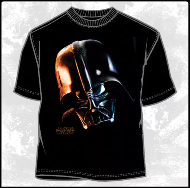 Star Wars Darth Vader "Chrome Dome" Helmet T-Shirt, NEW UNWORN