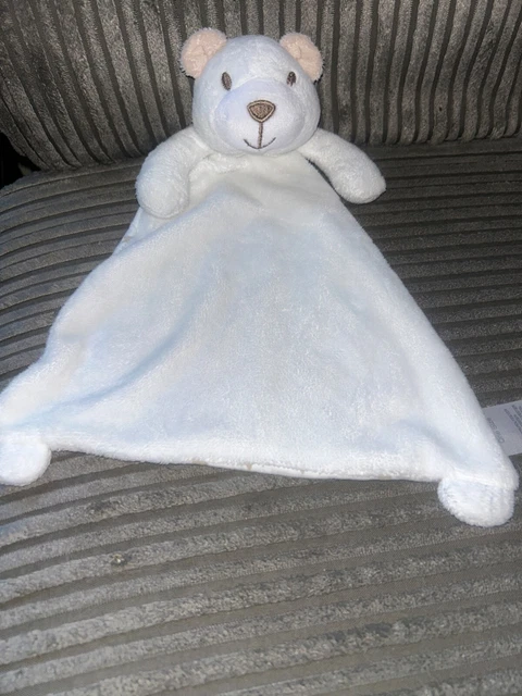 MATALAN TEDDY BEAR White Grey Stars Soft Comforter Baby Blankie 9.99 PicClick UK
