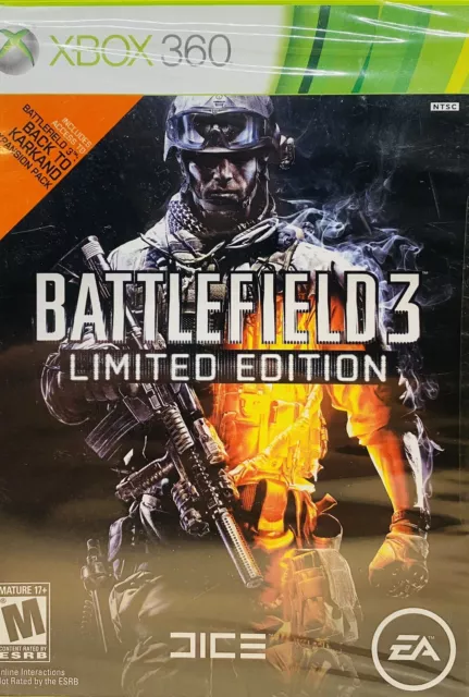 Battlefield 3 - Limited Edition (Microsoft Xbox 360, 2011) Factory Sealed! New!!