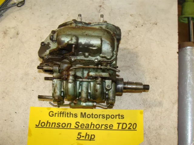 46 47 48 49 JOHNSON outboard 5hp Sea Horse TD20 powerhead engine crankcase motor