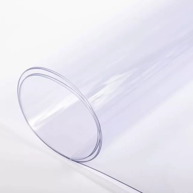 Clear Plastic Vinyl PVC Fabric by the Yard 54" 4 6 8 10 12 16 20 30 40 60-Gauge