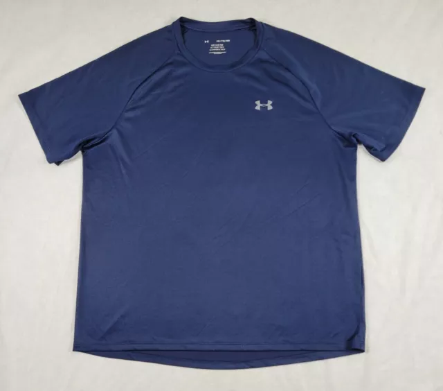 Under Armour Mens Tech Tee 2XL Blue Short Sleeve Activewear Tshirt