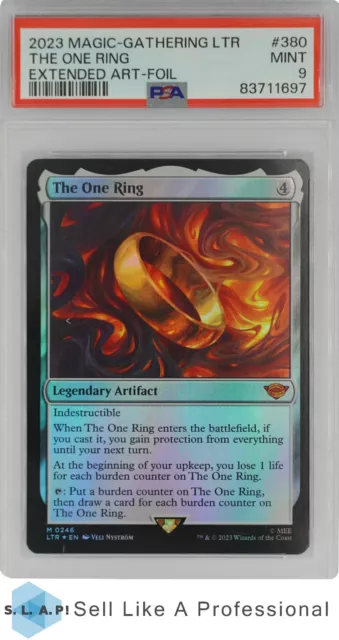 2023 Mtg Tales Of Middle-Earth 380 The One Ring Extended Art-Foil Psa 9