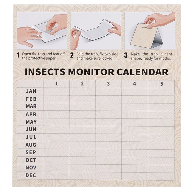 6Pcs Moth Pest Trap Adhesive Non Toxic Insects Glue Traps Fly 3