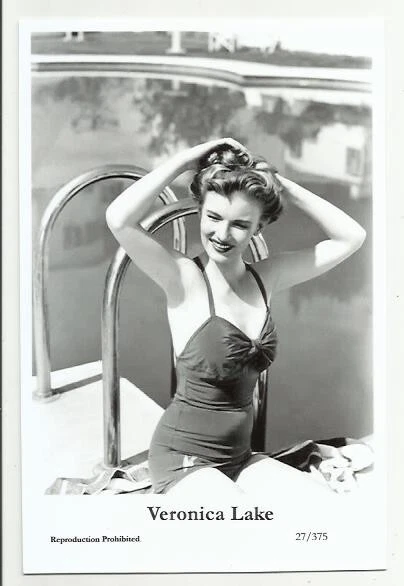 (Bx3) Veronica Lake Swiftsure Photo Postcard (27/375) Filmstar Pin Up Beauty