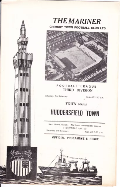 GRIMSBY TOWN v HUDDERSFIELD TOWN 73-74 LEAGUE MATCH