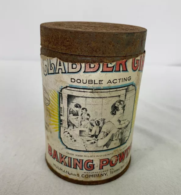 Clabber Girl Baking Powder Tin 1923 Style Label 10 oz Vintage Antique