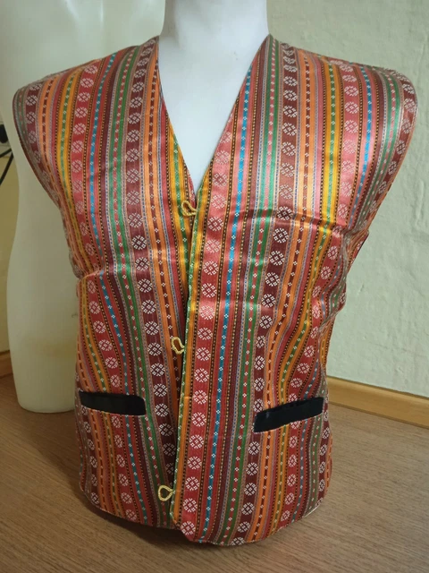 Gilet uomo  panciotto colorato invernale sartoriale taglia  L /XL  particolare
