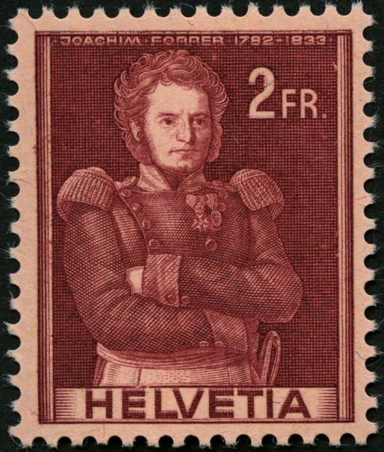 SCHWEIZ BUNDESPOST 1941, 2 Fr. Forrer, Doppelprägung,  Pracht, Mi. 70.-