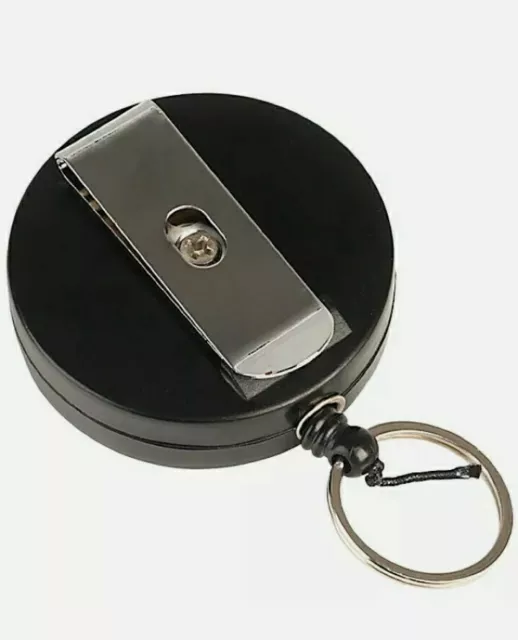 Retractable Pull Chain ID Holder Reel Recoil Key Ring Belt Clip Keyring