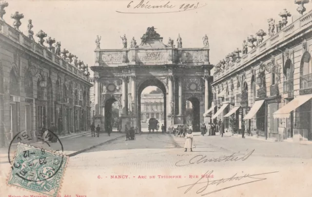 CPA 54 NANCY Arc de Triomphe Rue Hérè