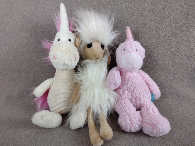 Jellycat Plush Lamb and Unicorn + Manhattan Toys Pink Unicorn (Positive Energy)