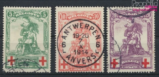 Belgique 104-106 (complète edition) oblitéré 1914 Rouge Cross (9861802