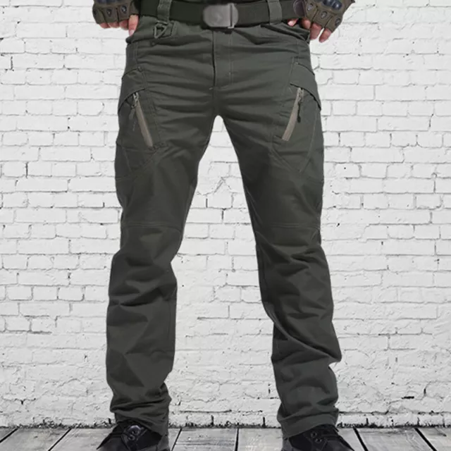 Pantalones De Trabajo Tácticos Para Hombre Pantalones Cargo Combate Pesca <