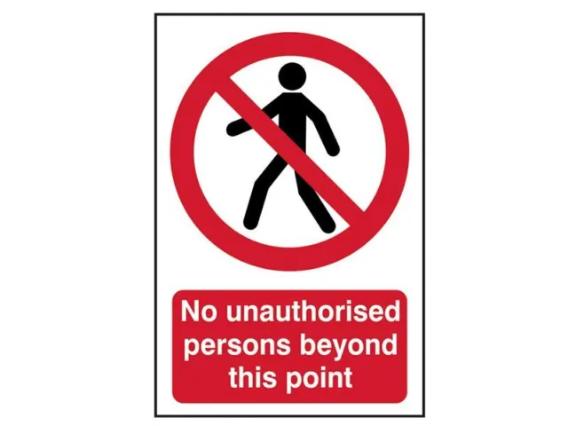 Scan - No Unauthorised Persons Beyond This Point - PVC 400 x 600mm