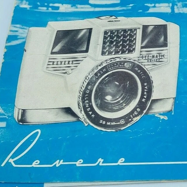 Revere Fully EE 127 Flash Eye Matic 35mm Guide Camera Instruction Manual Vintage