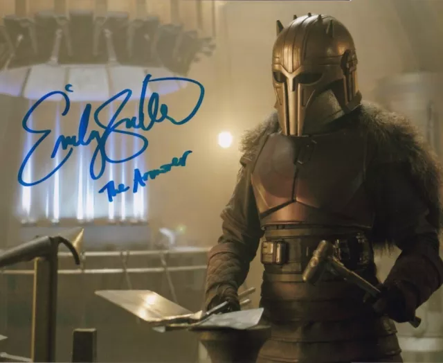 EMILY SWALLOW signed Autogramm 20x25cm STAR WARS MANDO in Person autograph COA