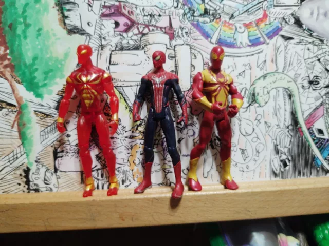 Marvel Universe 3.75 1:18 1/18 Avengers  Iron Amazing Spiderman Fodder Lot