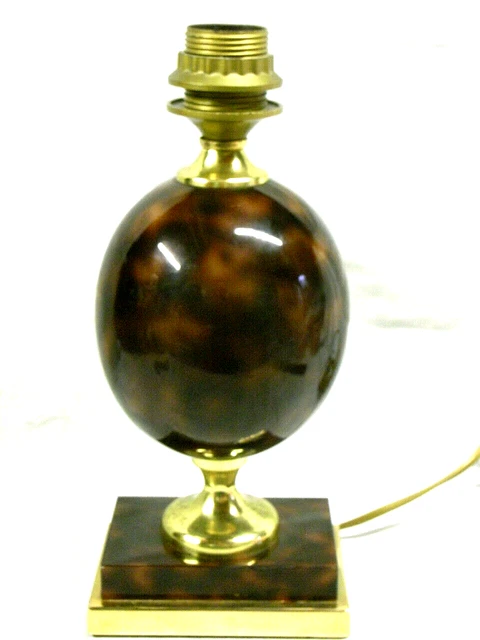 ANCIENNE RARE LAMPE Oeuf Imitation Marbre Bakelite Design Vintage Style ...