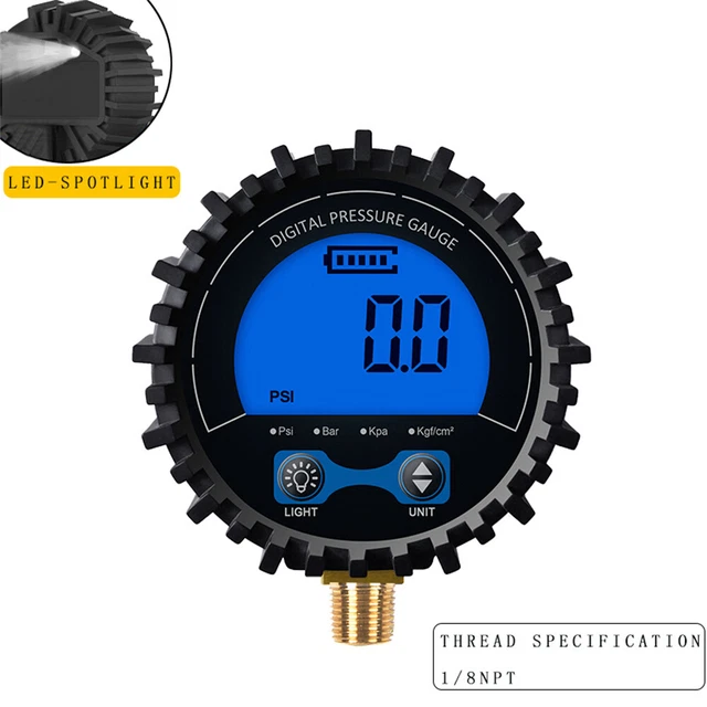 DIGITAL MANOMETER W/ LCD Display Dual Port Air Pressure Meter Gauge Gas