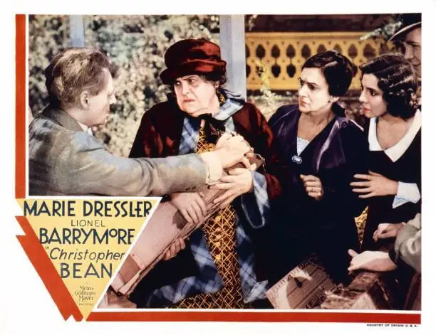 Christopher Bean Lobby Card Lionel Barrymore Marie Dressler Old Movie Photo