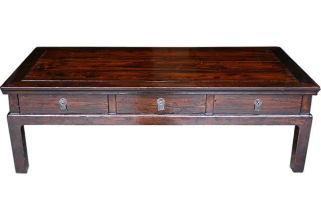 Chinese Antique Coffee Table 6 Drawers (37-024)