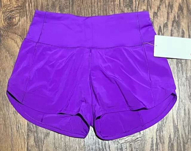 NEW Women Lululemon Speed Up High-Rise Lined Short 4 Sunny Coral Size 8