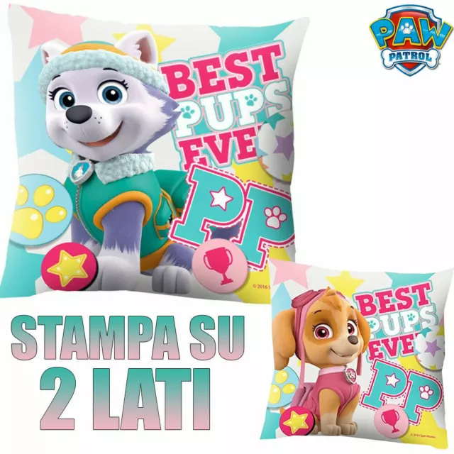 Cuscino Paw Patrol Skye Everest 40x40cm Decorativo in Microfibra Bambini Divano 2