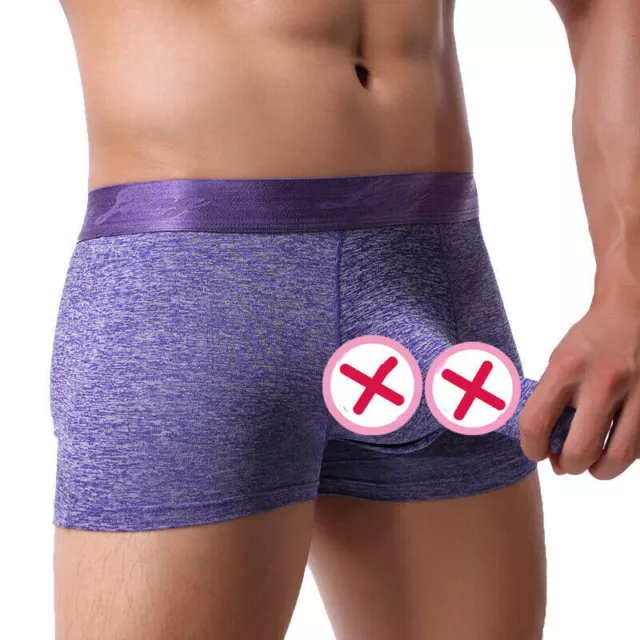 Mens Elephant Nose Underwear Boxer Briefs Bulge Pouch Knickers Underpants Trunks