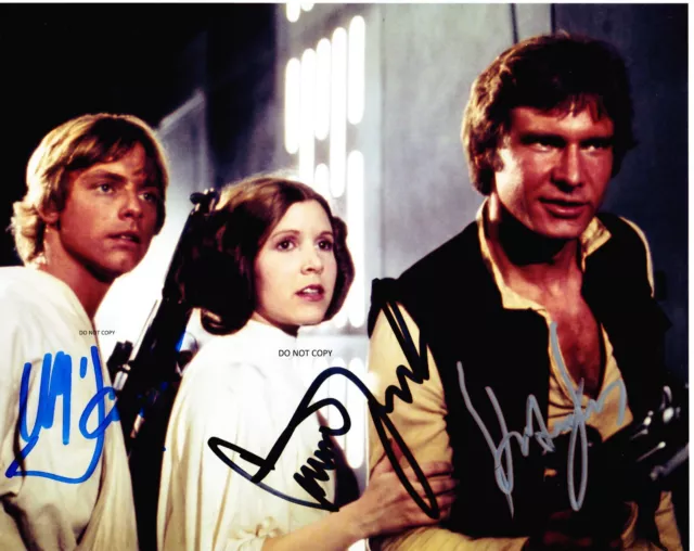 STAR WARS - CAST Signed 8x10 Autographed Reprint Photo Harrison Ford !!