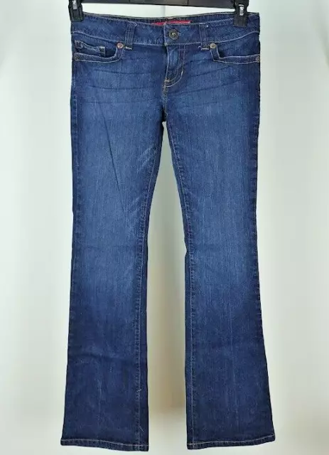 Guess Jeans Daredevil Boot Stretch Low Rise Blue Womens 29 Measures 32x32 VGUC