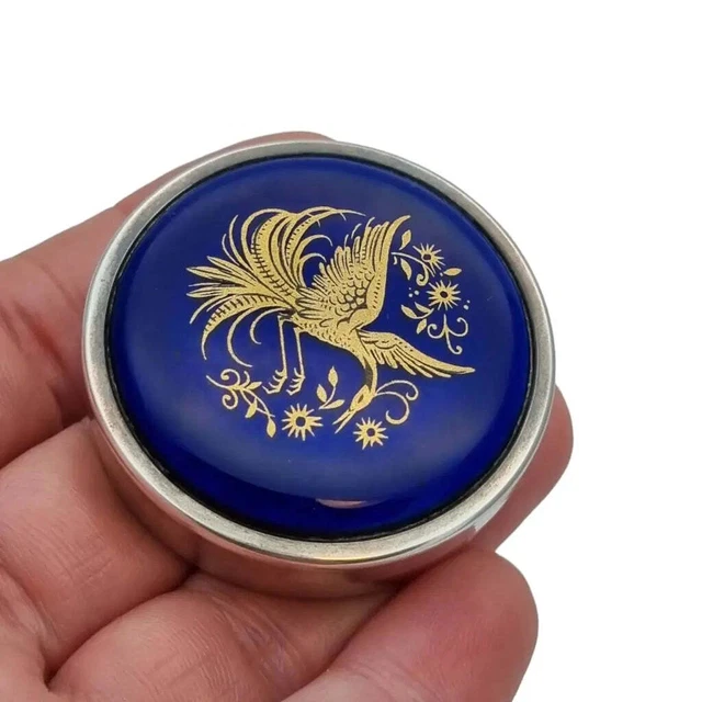 Broche Vintage écossaise – Croix Celtique En Argent Sterling Et émail Bleu – Bijou Ancien