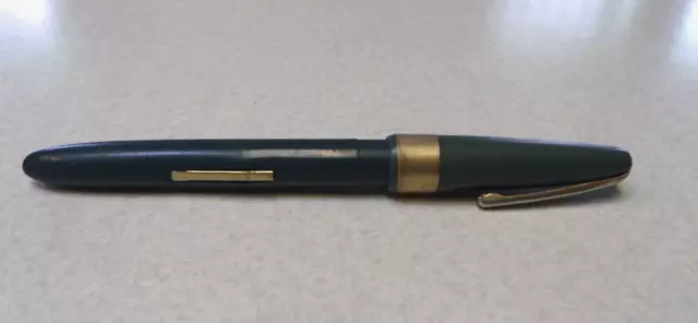 Vintage Green Unmarked Stainless Nib  Fountain Pen