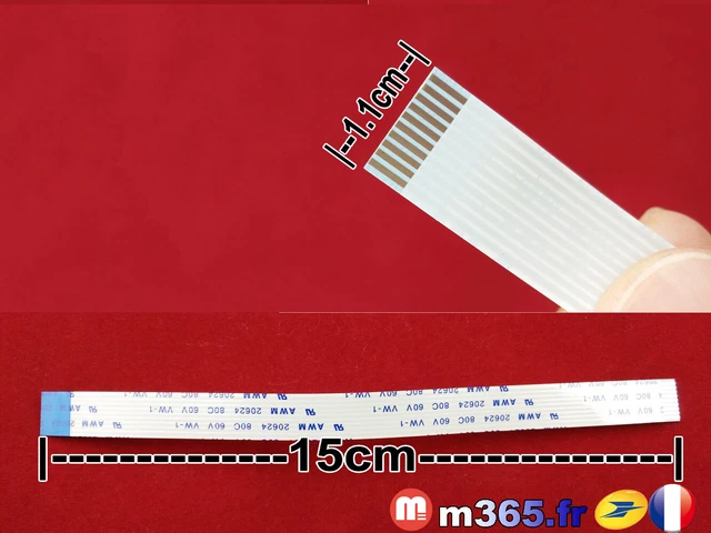 Nappe IDE 10 Pins Universelle - 30cm De Long - Largeur 0.55cm - Connecteurs Opposés - Neuf