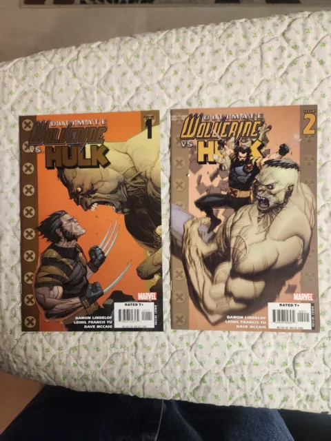 Ultimate Wolverine vs. Hulk #1,2 High Grade Marvel Books Damon Lindelof