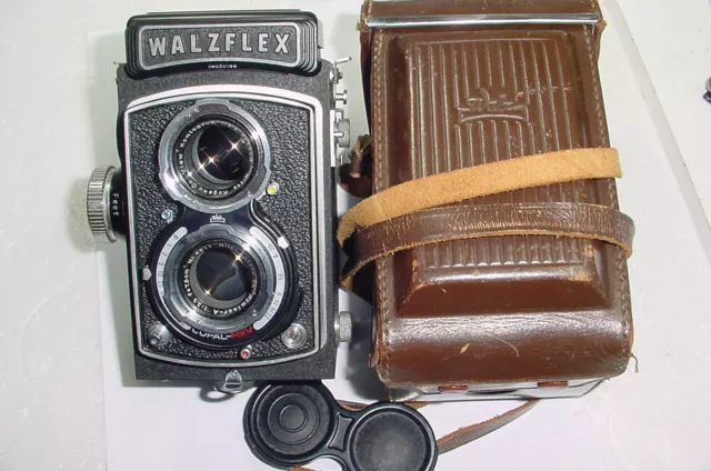 Walzflex 6x6 120 Film TLR Medium Format Camera Kogaku 75/3.5 Lens - Excellent