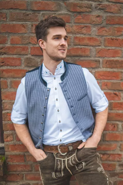Camicia folcloristica moderna con collo in piedi di costumi tradizionali OS