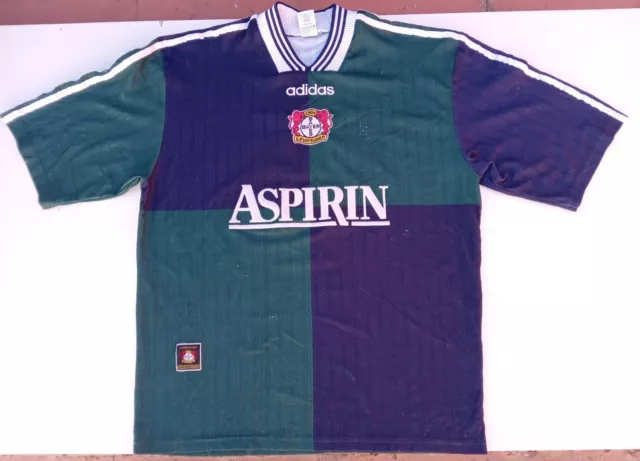 Bayer Leverkusen 1995-1996 Football Vintage L Adidas shirt jersey trikot